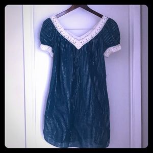 Adorable, sexy & classy dark teal and gold tunic.